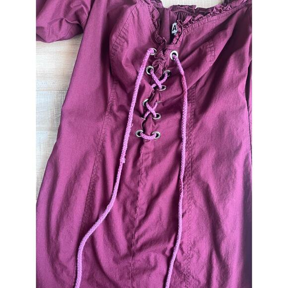 I.AM.GIA Alya Off-The-Shoulder Corset Dress Burgundy Red Size M - Picture 3 of 8